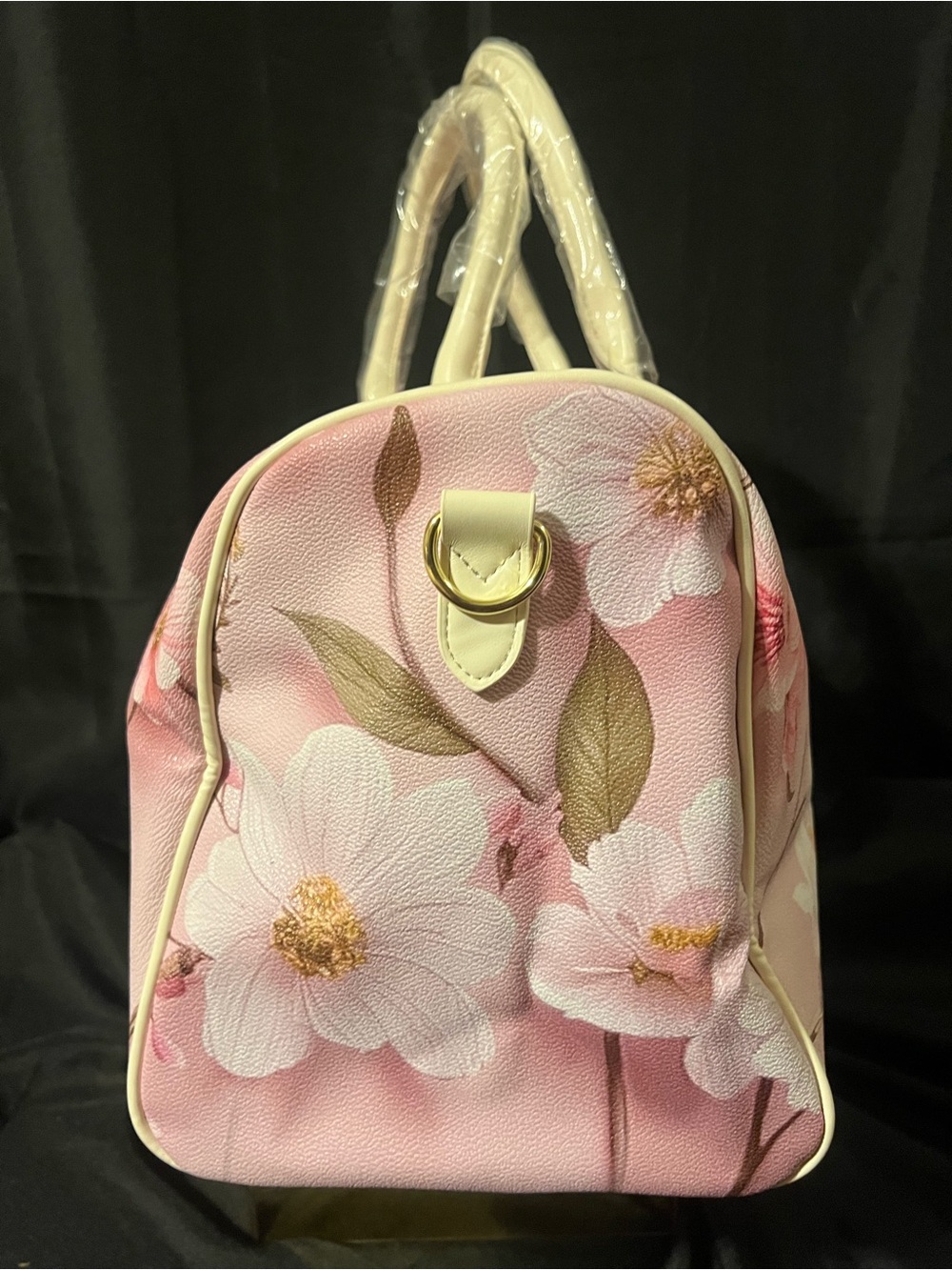 Gucci Pink Floral Travel Duffel with Signature Web Strap - Picture 4 of 13